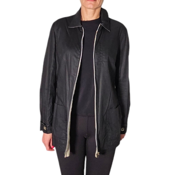 Versace Reverse Cotton Blend Coat Size Large fits like a medium. - Picture 3 of 14